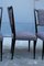 Borsani Style Italian Mahogany and Fabric Chairs, Set of 6 3