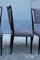 Borsani Style Italian Mahogany and Fabric Chairs, Set of 6, Image 3
