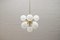Orbit Ceiling Lamp with 9 Opaline Glasses, 1960s 4