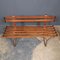 English Walnut & Iron Slat Bench, Circa 1960 8