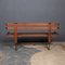 English Walnut & Iron Slat Bench, Circa 1960 9