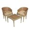 Divano letto / chaise longue antico in frassino, Francia, set di 3, Immagine 1
