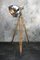 Japanese Industrial Brass, Bronze & Stainless Steel Searchlight / Tripod Floor Lamp, 1970s, Image 1