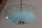 Italian Turquoise Double Disc Pendant Lamp, 1950s, Image 5