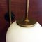 Italian Brass Arch Wall Lamp with Glass Lampshade, 1950s 6