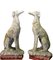 Italienische Geschnitzte Mid-Century Greyhound Sculptures, 2er Set 4
