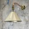 Copper & Brass Cantilever Wall Lamp with Cream-Colored British Army Lampshade, 1980s, Image 2