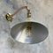 Copper & Brass Cantilever Wall Lamp with Cream-Colored British Army Lampshade, 1980s 7