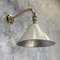 Copper & Brass Cantilever Wall Lamp with Cream-Colored British Army Lampshade, 1980s 1