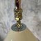 Copper & Brass Cantilever Wall Lamp with Cream-Colored British Army Lampshade, 1980s 13