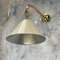 Copper & Brass Cantilever Wall Lamp with Cream-Colored British Army Lampshade, 1980s 4