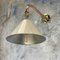 Copper & Brass Cantilever Wall Lamp with Cream-Colored British Army Lampshade, 1980s, Image 4