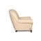 Wood & Cream Leather Armchair from Nieri 8