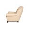 Wood & Cream Leather Armchair from Nieri 10