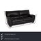 2-Seater Black Leather Sofa from Natuzzi, Image 2