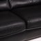 2-Seater Black Leather Sofa from Natuzzi 3