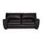 Schwarzes 2-Sitzer Ledersofa von Natuzzi 1