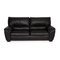 Black Leather Living Room Set from Natuzzi, Set of 2, Image 8