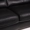 Black Leather Living Room Set from Natuzzi, Set of 2, Image 3