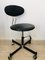 Black Leather Office Chair, 1970s, Image 1