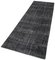 Black Overdyed Runner Rug, Image 3