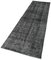 Black Overdyed Runner Rug 3