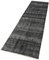 Black Overdyed Runner Rug, Image 3