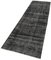 Black Overdyed Runner Rug 3