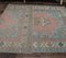 4x8 Antique Turkish Oushak Handmade Pure Wool Rug with Farmhouse Decor in Red, Image 7