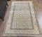 Tapis Oushak 4x6 Vintage Fait à la Main Floral en Laine, Turquie 1