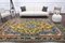 Tapis Oushak 7x10 Vintage Fait Main en Laine Jaune, Turquie 2