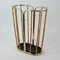 Mid-Century Bamboo and Brass Umbrella Stand, Austria, 1950s, Image 4