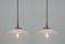 Mid-Century French Opaline Glass Pendant Lamps, 1950s, Set of 2 6