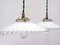 Mid-Century French Opaline Glass Pendant Lamps, 1950s, Set of 2, Image 5