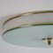 Mid-Century French Cream White and Brass Flush Mount in the Style of Matégot, 1950s 8