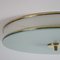 Mid-Century French Cream White and Brass Flush Mount in the Style of Matégot, 1950s, Image 8