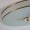 Mid-Century French Cream White and Brass Flush Mount in the Style of Matégot, 1950s 9