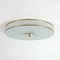 Mid-Century French Cream White and Brass Flush Mount in the Style of Matégot, 1950s, Image 2