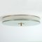 Mid-Century French Cream White and Brass Flush Mount in the Style of Matégot, 1950s 3