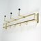 Art Deco Bauhaus Brass and Wood Coat and Hat Rack, 1930s 2