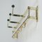 Art Deco Bauhaus Brass and Wood Coat and Hat Rack, 1930s 7