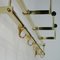 Art Deco Bauhaus Brass and Wood Coat and Hat Rack, 1930s 4