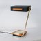 German Teak Brass and Black Metal Cubist Desk Lamp from Kaiser Leuchten, 1960s 11