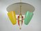 Lámpara de araña italiana Mid-Century multicolor, años 50, Imagen 5