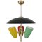 Mid-Century Italian Multi-Color Chandelier, 1950s 1