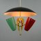 Lámpara de araña italiana Mid-Century multicolor, años 50, Imagen 17