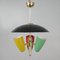 Lámpara de araña italiana Mid-Century multicolor, años 50, Imagen 3