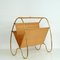 Mid-Century Modern Brass and Bamboo Magazine Rack, Austria 1950s, Image 3