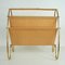 Mid-Century Modern Brass and Bamboo Magazine Rack, Austria 1950s, Image 8