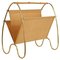 Mid-Century Modern Brass and Bamboo Magazine Rack, Austria 1950s 1